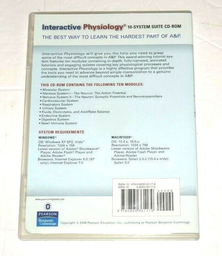 Interactive Physiology 10-System Suite CD-ROM by Pearson (2008)