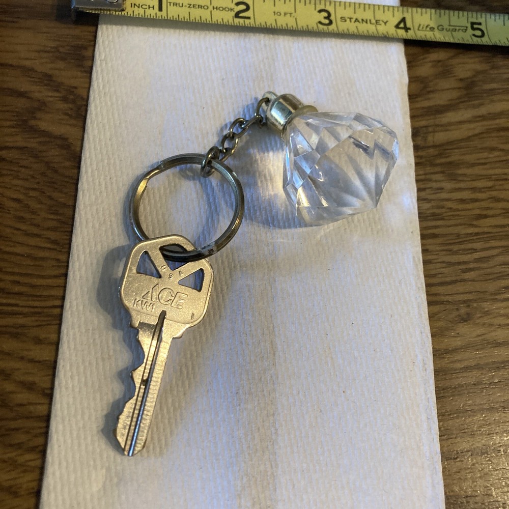 Vintage Keychain - Mini Doorknob with key, Plastic