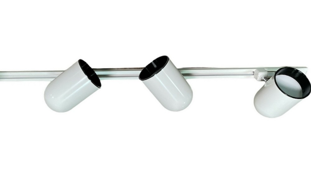Off-White 3 Light Bullet Roundback Heads Track Kit