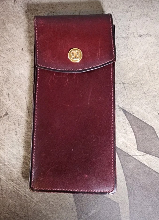 Vintage BOSCA Brown Leather Multi Use Pouch Case 7" Long
