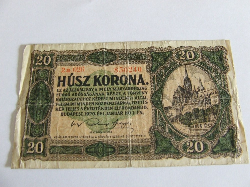Hungarian 20 Korona 1920