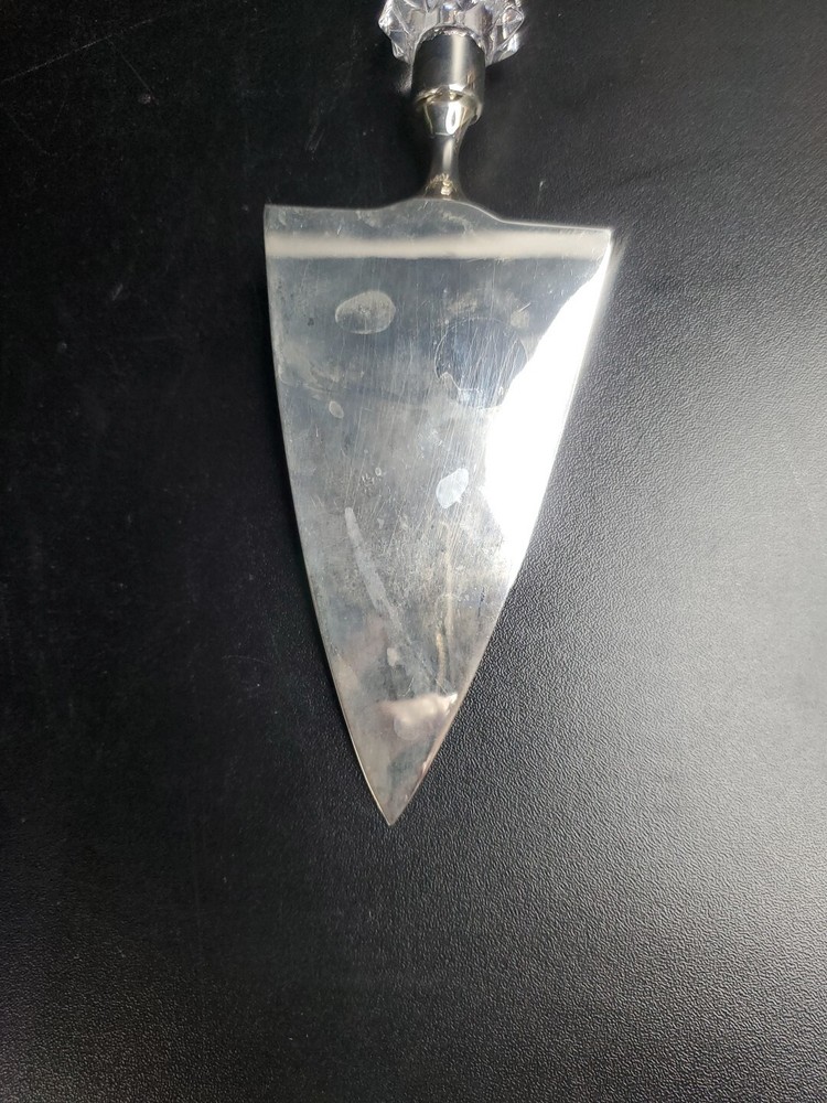 Mikasa Starshine Silver & Crystal Pie Server Cake Server Christmas Tree Shape