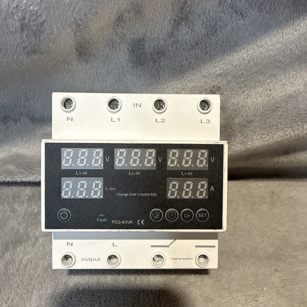 3 Phase Automatic Transfer Switch 63A Changeover Switch Voltage Protector AC110V