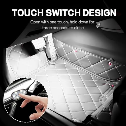 4 PCS Car LED Lights Interior Wireless, Super Bright Auto Interior 4PCS White