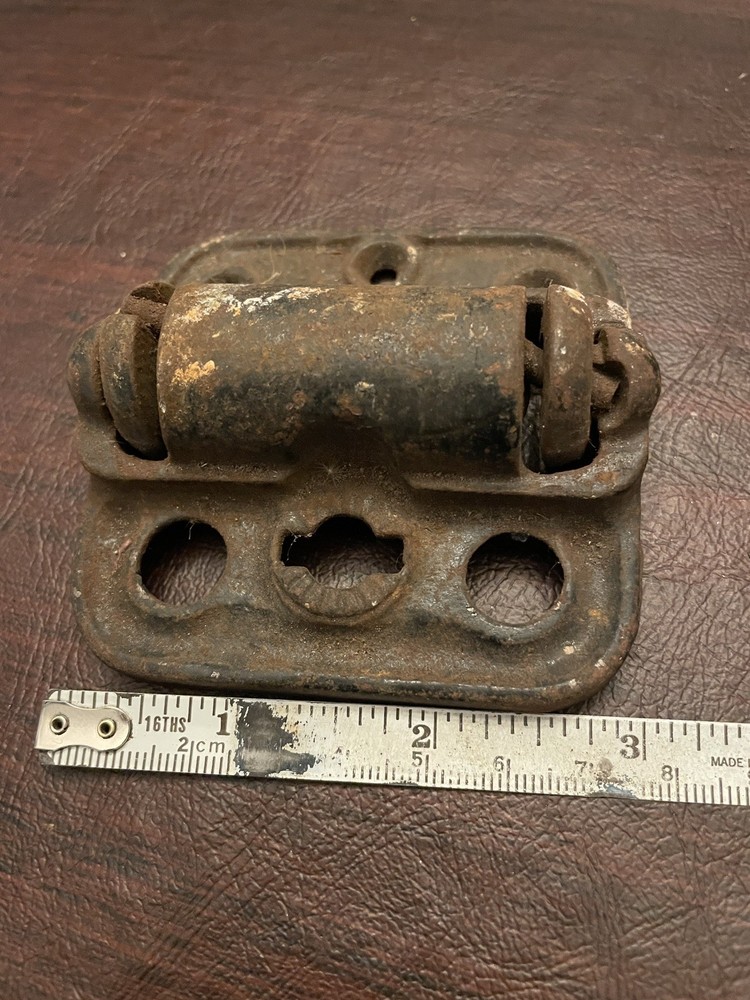 Antique Cast Iron Spring Loaded Screen Door Hinge Hardware Set Black