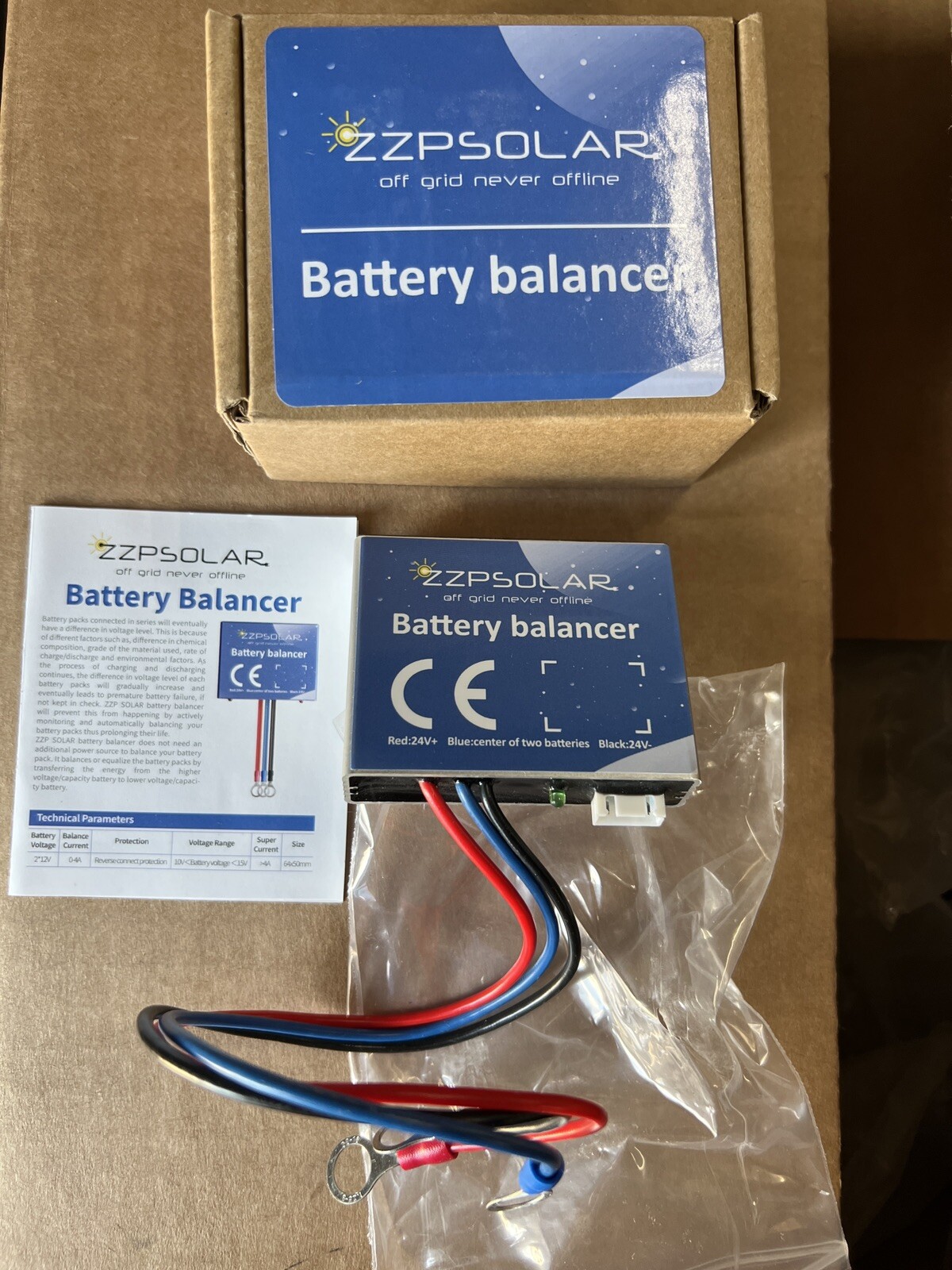 ZZP Solar 24V Voltage Battery Balancer  Equalizer AGM Lead Acid Lithium