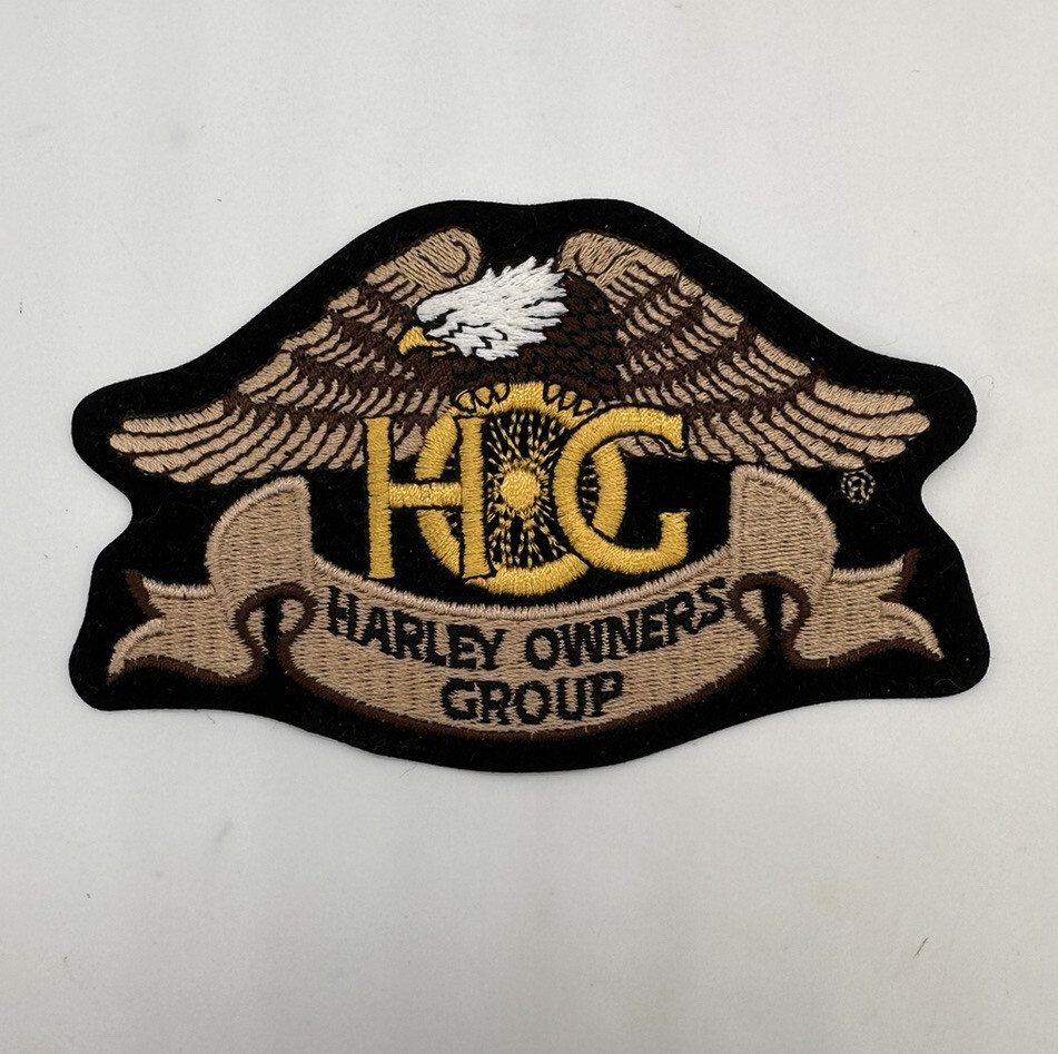 Harley Davidson Owners Group HOG Gold Heritage Eagle Patch Motorcycle 5”