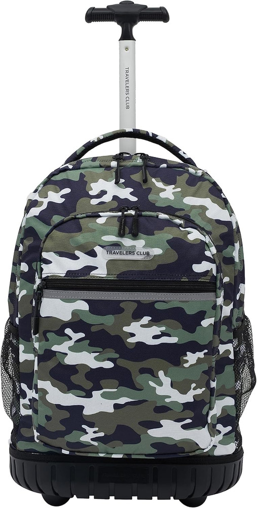 18" Rolling Backpack with Shoulder Straps, Camo