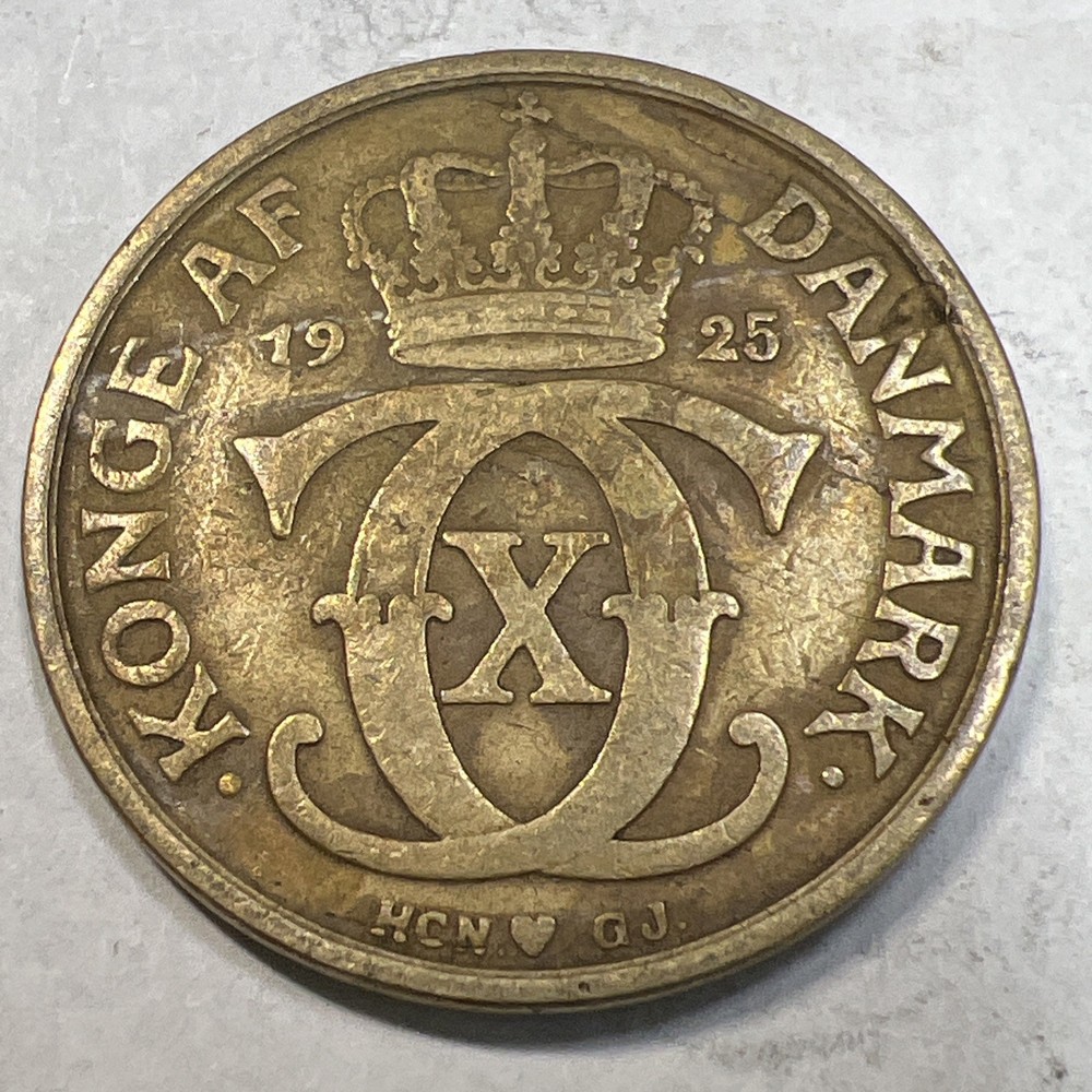 1925 Denmark 1 Krone Coin (KM.#824)