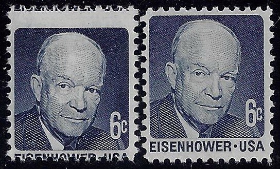 1393 - 6c Misperf COD Error / EFO "Eisenhower" Mint NH