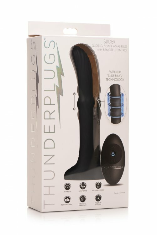 THUNDER PLUGS SLIDING SHAFT ANAL PLUG WITH REMOTE CONTROL