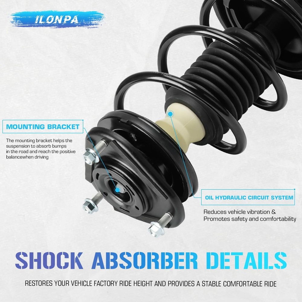 Front Quick Struts Shocks Assemblies w/Coil Springs for 2009-2013 Toyota Coro...