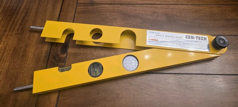 Cen-Tech Angle Gauge Finding Level Protractor Industrial Grade Surveying Tool