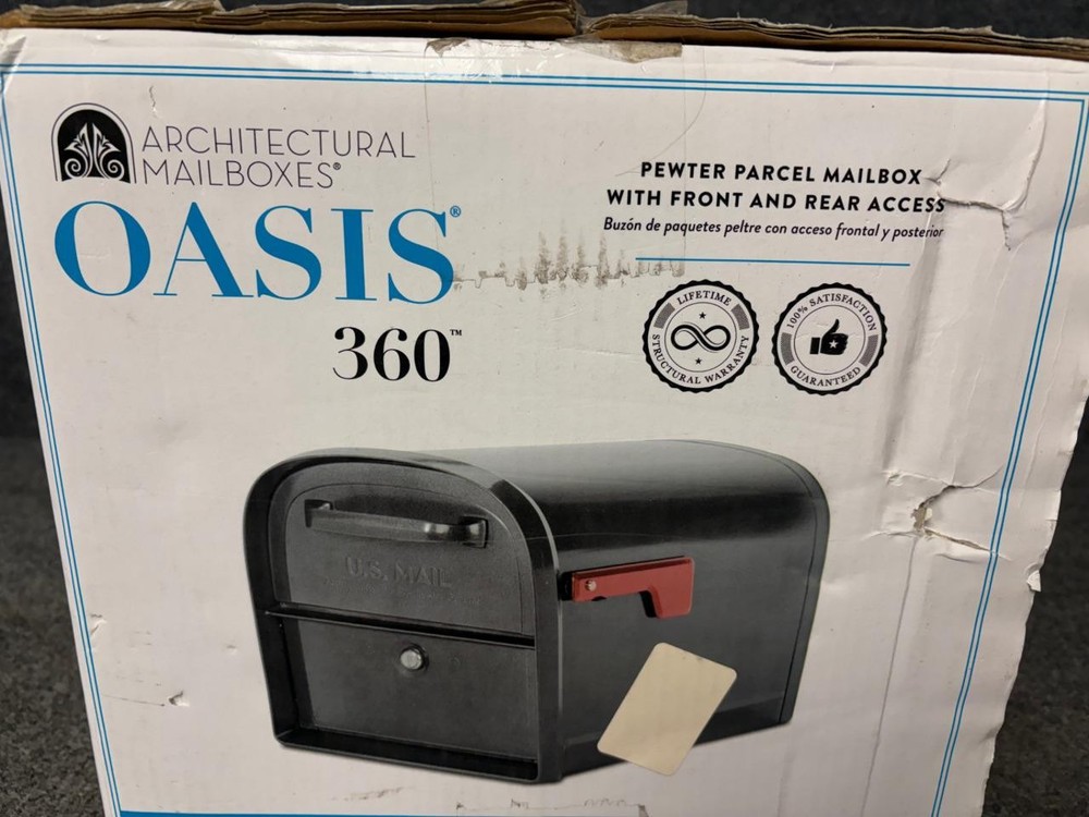 Architectural Mailboxes Oasis 360 Locking Parcel Mailbox - Pewter