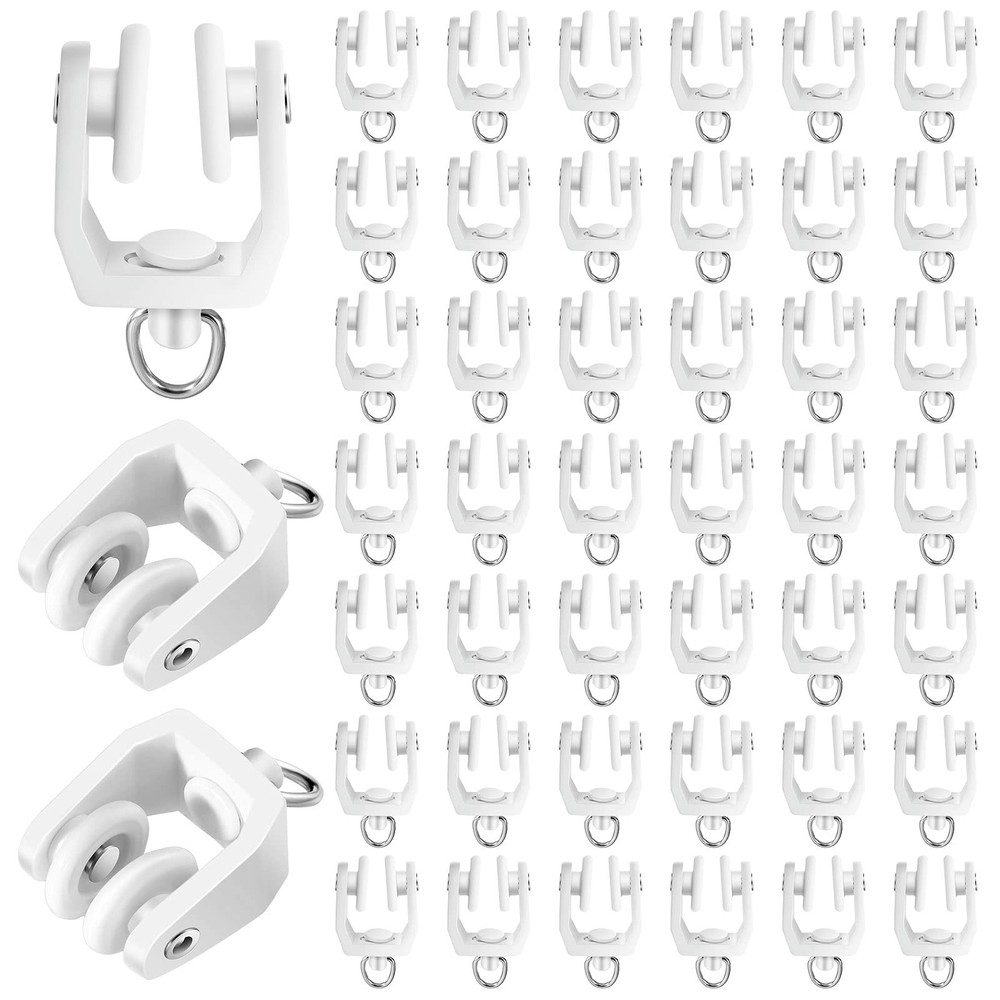 25 Pcs Curtain Track Rollers Bulk Ceiling Curtain Track Hooks Flexible Bendab...