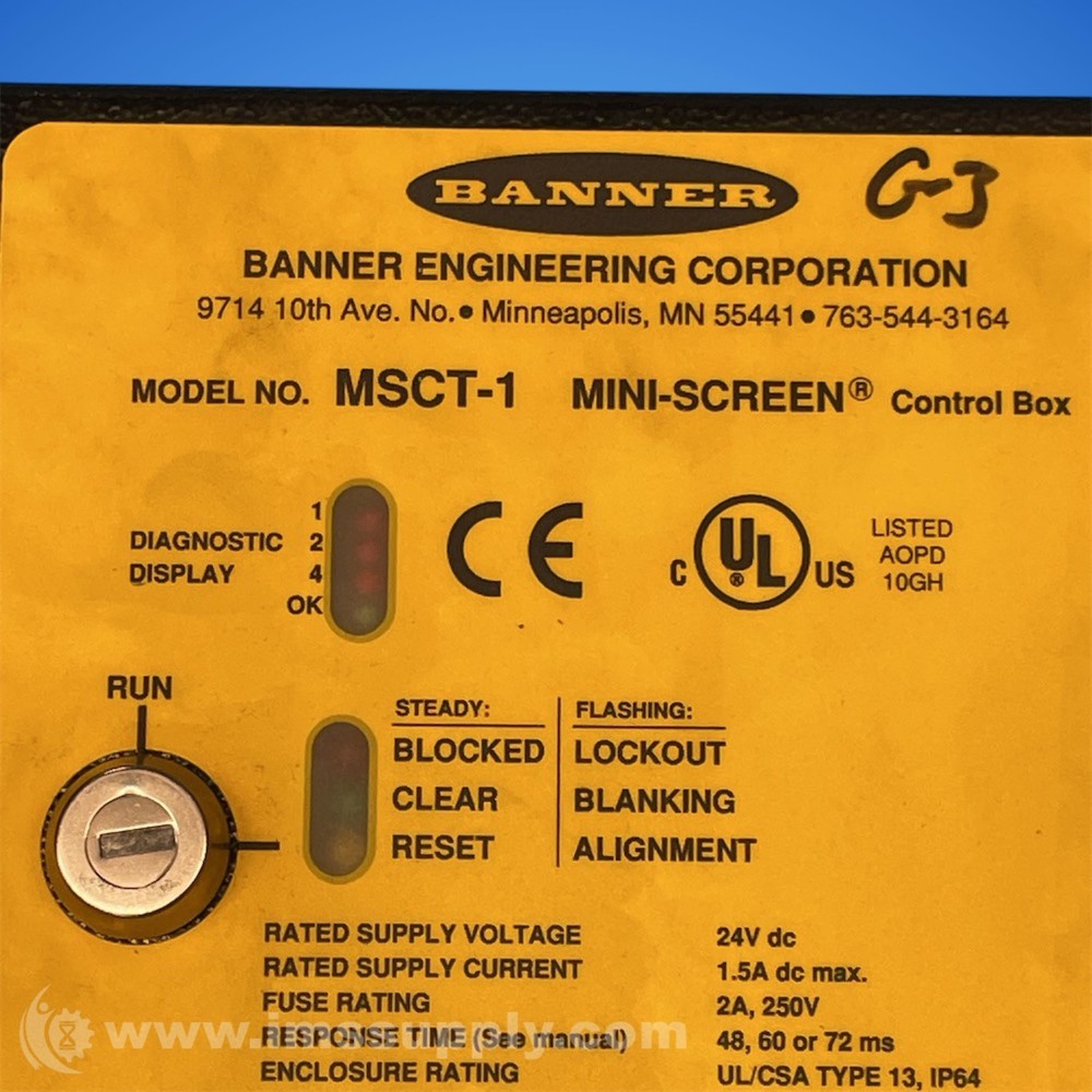 Banner MSCT-1 Mini-Screen Control Box 4741