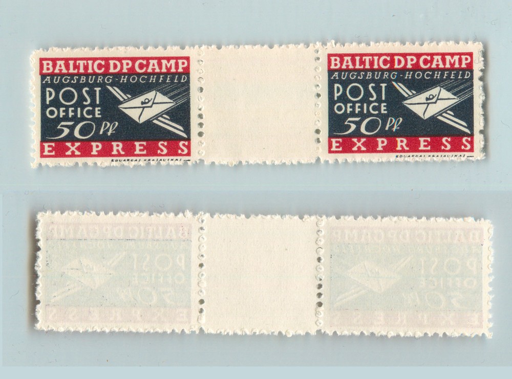 Lithuania 🇱🇹 1949 50 DPC Augsburg gutter mint . rtb898