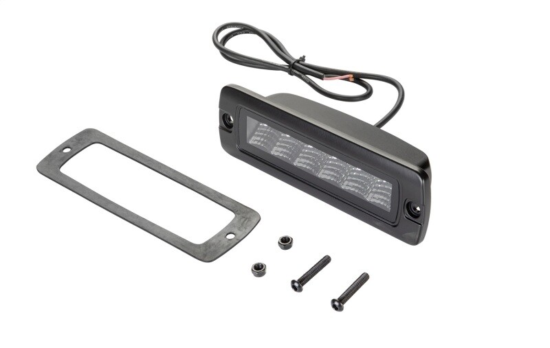 Hella Universal Blk Magic 6 L.E.D. Flush Mount Mini Light Bar - Flood Beam