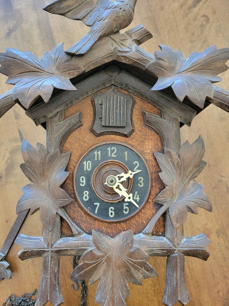 Vintage German Cuckoo Clock Black Forest Bird