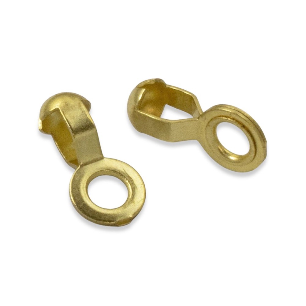 50 Brass Ball Chain #6 Lamp/Fan Pull Loop Connectors, "A" Coupling