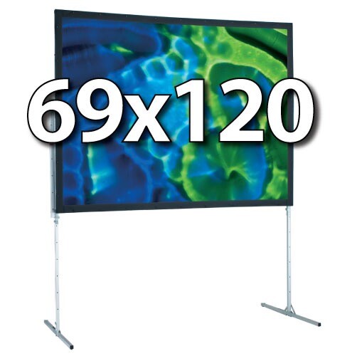 DRAPER 241080 - UFS 69x120 COMPLETE SCREEN SYSTEM - REAR PROJECTION - T-LEGS