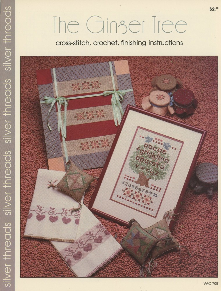 Silver Threads Ginger Tree Sampler Ornaments Border Counted Cross Stitch