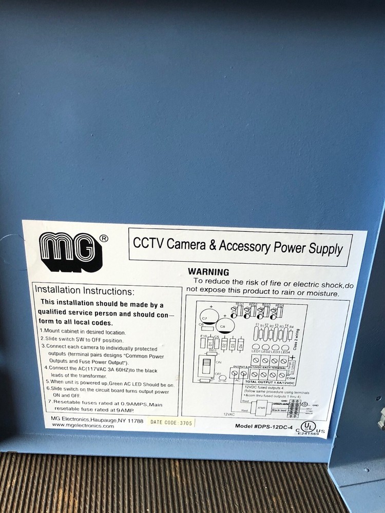 MG MODEL DPS-12DC-4 CCTV CAMERA & ACCESSORYPOWER SUPPLY