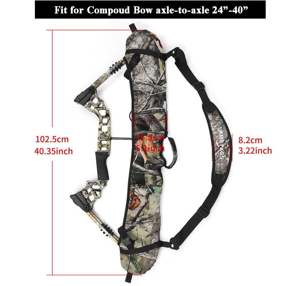 Compound Bow Sling Bag Cams Protector Strap Holder Case Shoulder Archery Hunting