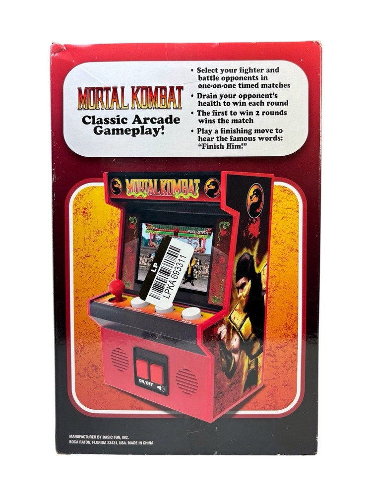 Mortal Kombat Mini Arcade Classics Basic Fun 90’s Video Game WB New RETRO GAMING