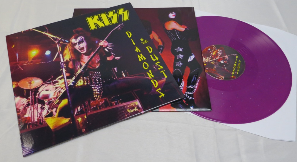 KISS DIAMONDS IN THE DUST PURPLE SPARKLE VINYL RECORD