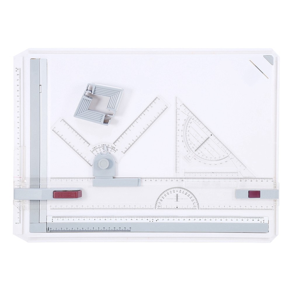 Multifunctional A3 Drawing Board Table With Adjustable Angle Rulers