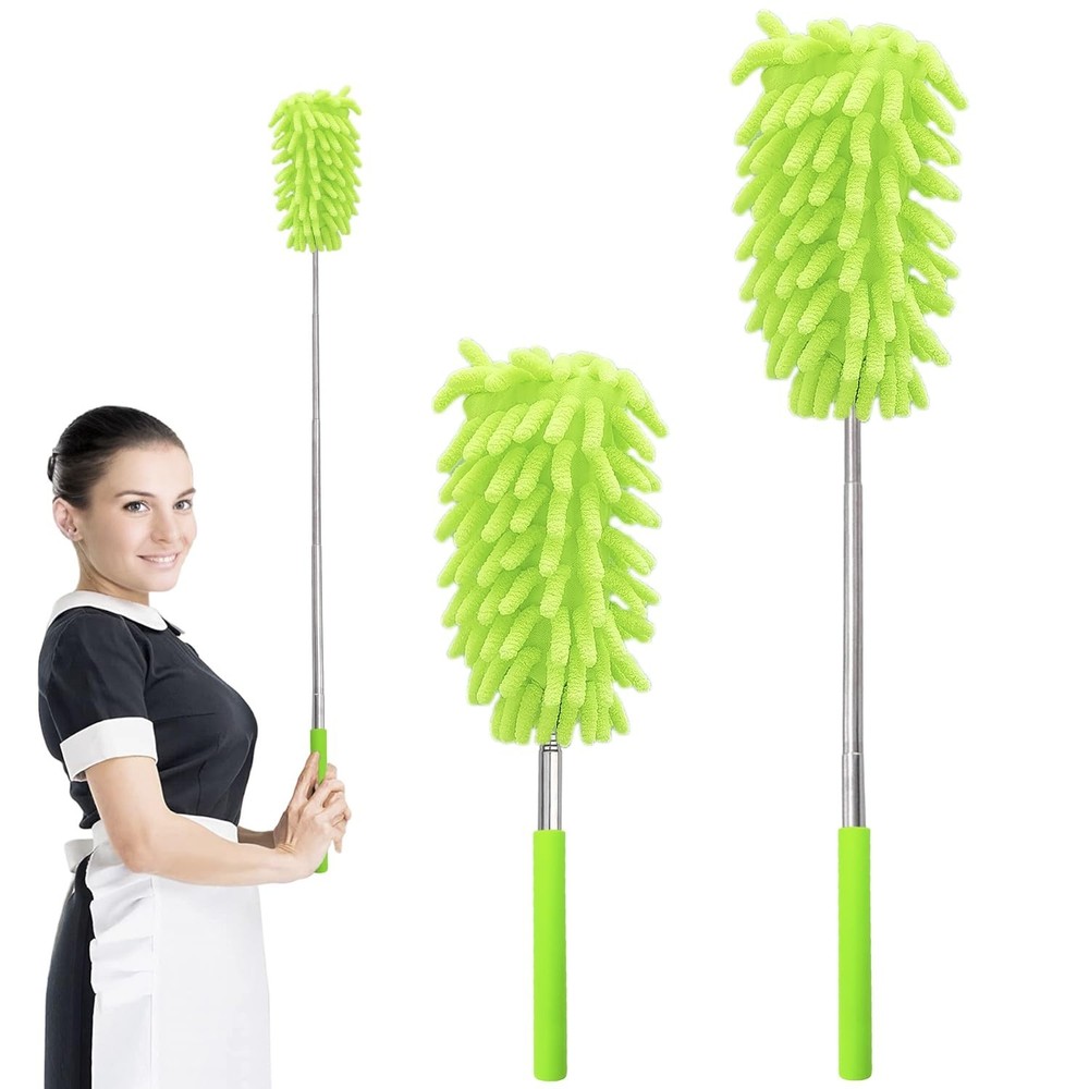 2 Pack Extendable Microfiber Feather Duster for Cleaning, Washable Dusters, U...