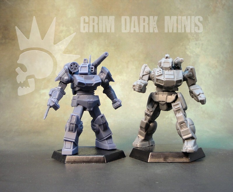 Battletech Scale - Shadowhawk proxy mech (retro style)