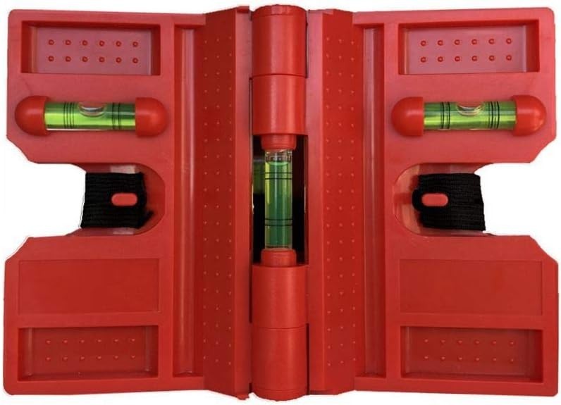 2 Pack Folding Magnetic Post Level Tool for Pipe Beam Fence Alignment