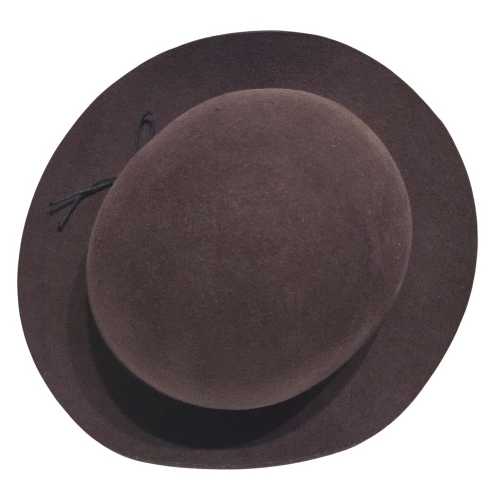 Chuck Women's Pure Wool Solid Color Bow Round Cloche Cap Hat S/M