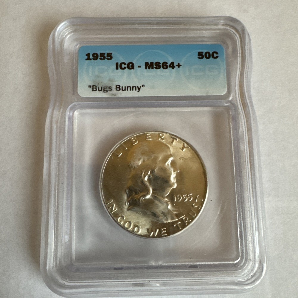 1955 Franklin Half Dollar Bugs Bunny MS64+ ICG