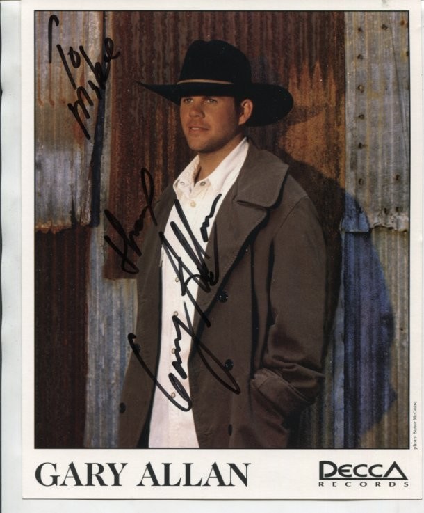 GARY ALLAN signed AUTOGRAPH 5808