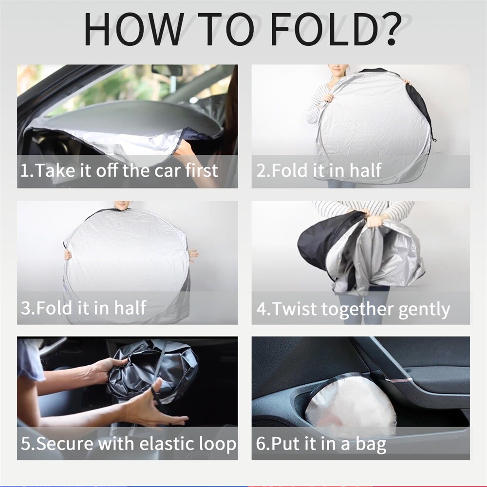 For Mini Copper Front Windshield Sun Visor Shade Cover Universal UV Block Screen