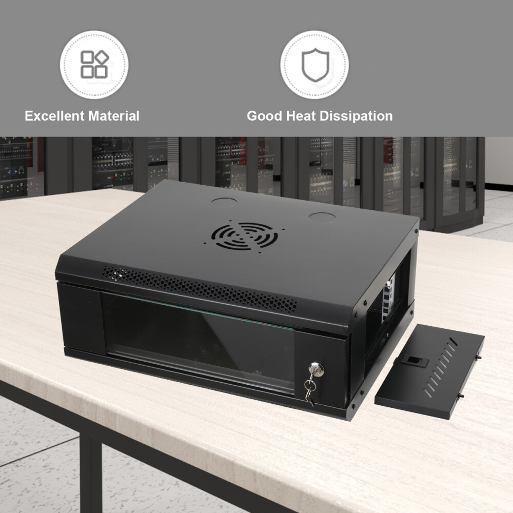 4U Wall/ Floor Mount Server Cabinet Network Server Data Cabinet Enclosure Rack