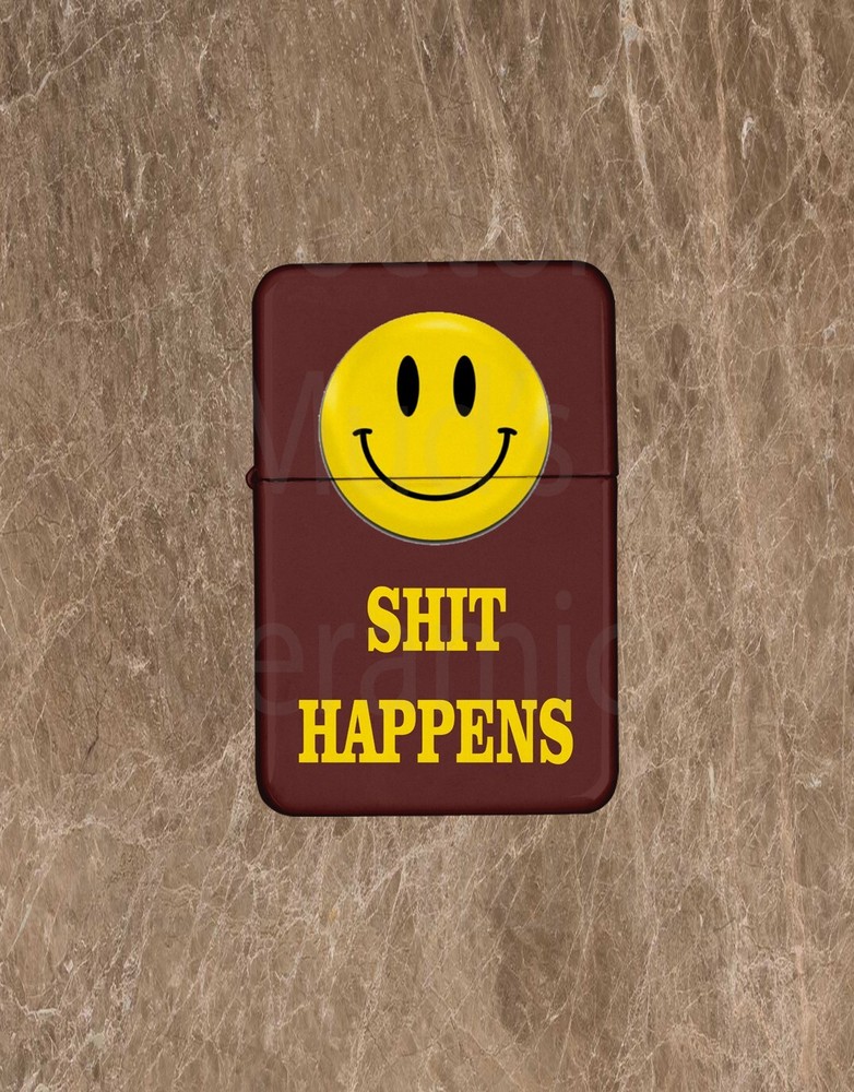 Sh*t Happens Smiley Face Lighter