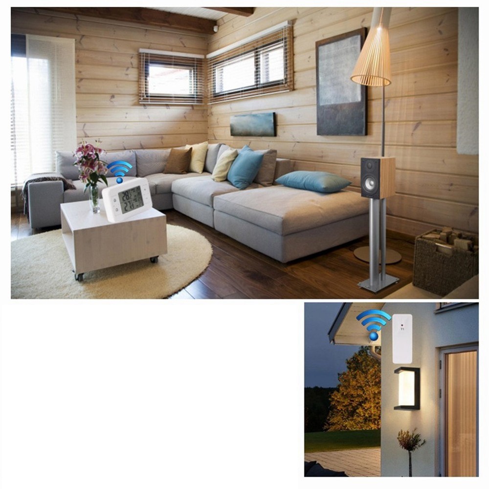 Dual Sensor Wireless Thermometer for Indoor and Outdoor Temperature Display