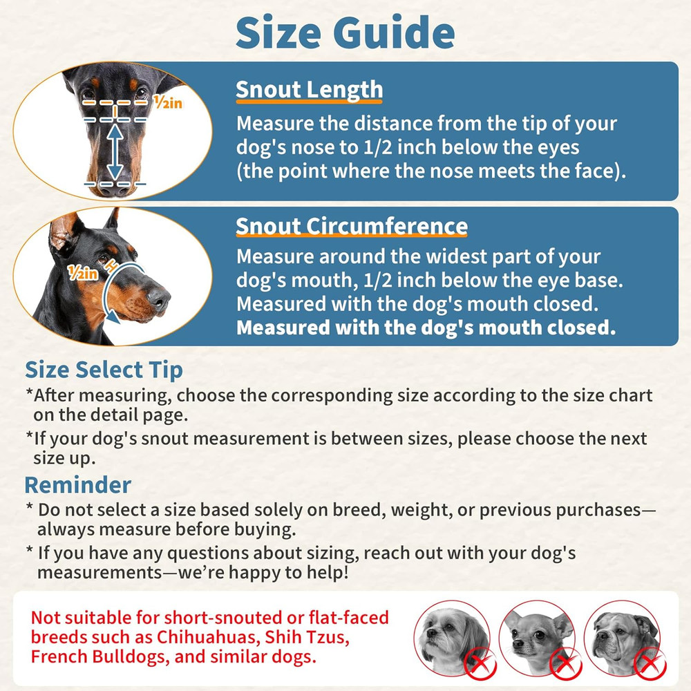 Dog Basket Muzzle for Medium & Large Dogs, Humane Cage Muzzle Prevent Biting Sca