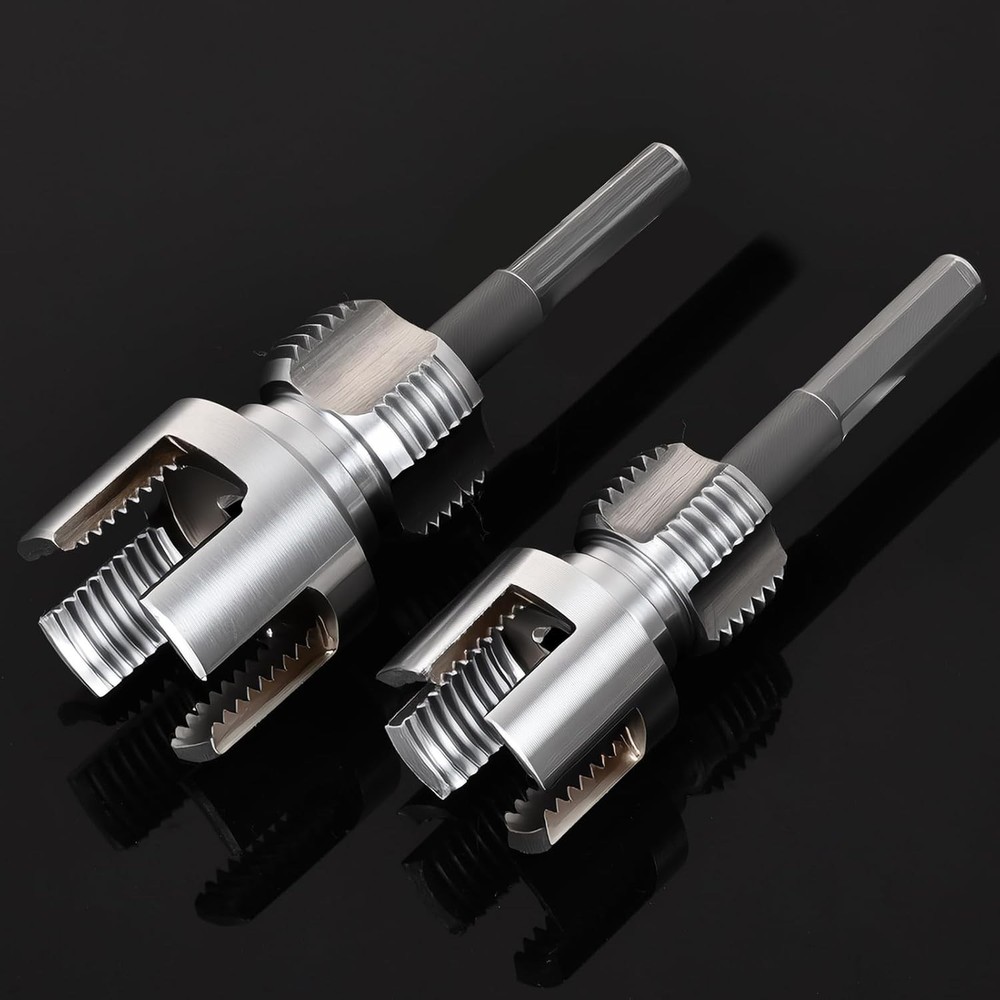 2PCS PVC Pipe Threader Kit - Dual-Function Internal & External Pipe Threading To