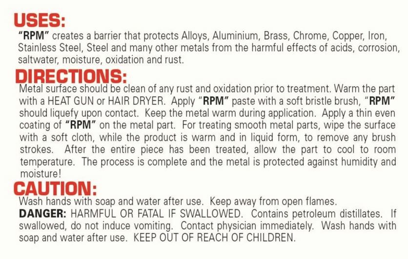 Rust Prevention Magic (RPM) – Award Winning & Lab Certified Rust Prevention 8 oz
