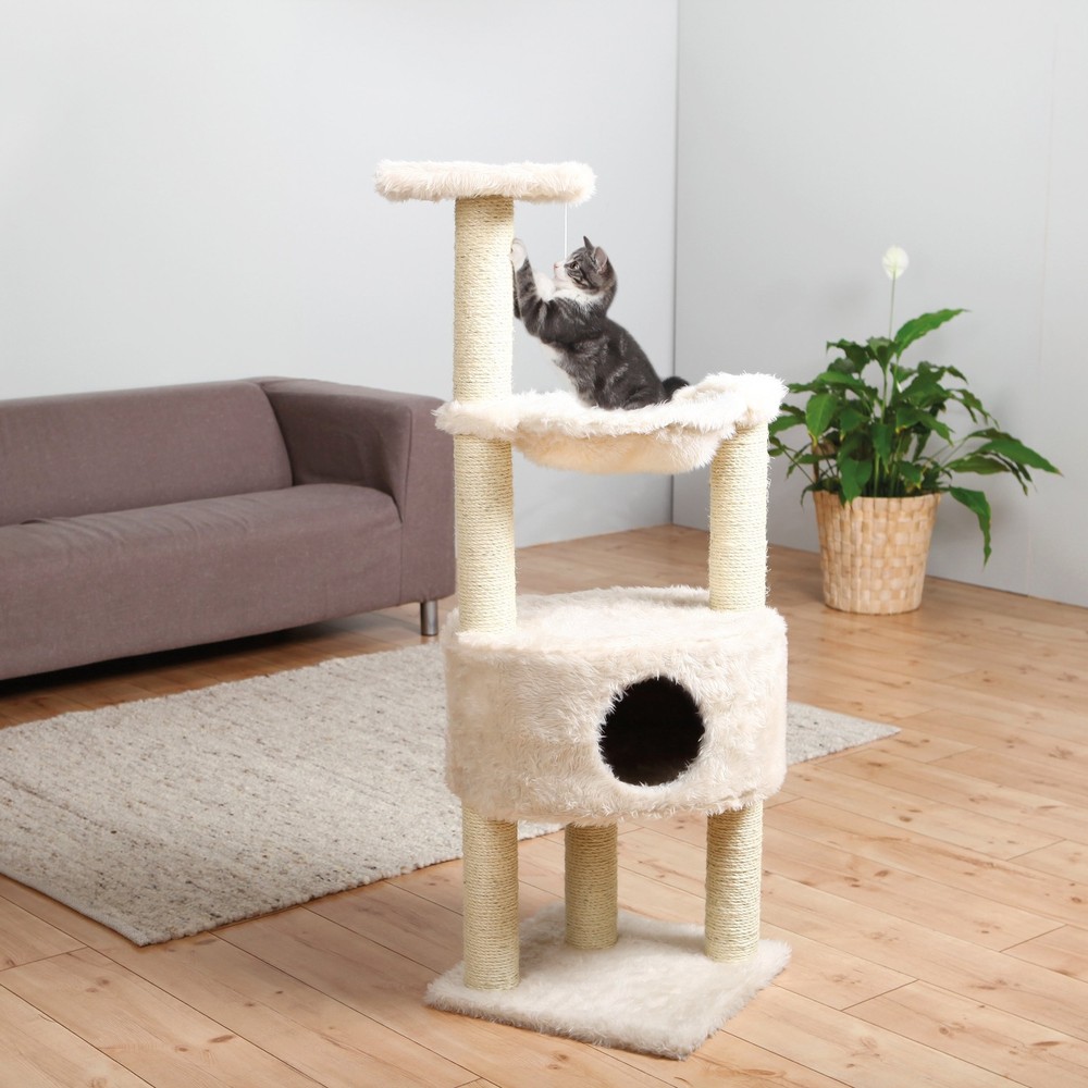 TRIXIE Baza Cat Tower, Scratching Posts, Condo, Hammock, Platform, Dangling P...