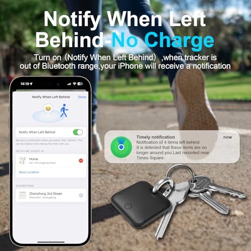 Smart Tracker Tags-2 Pack(iOS Only) Compatible with Apple with 2 Pack+1 Battery