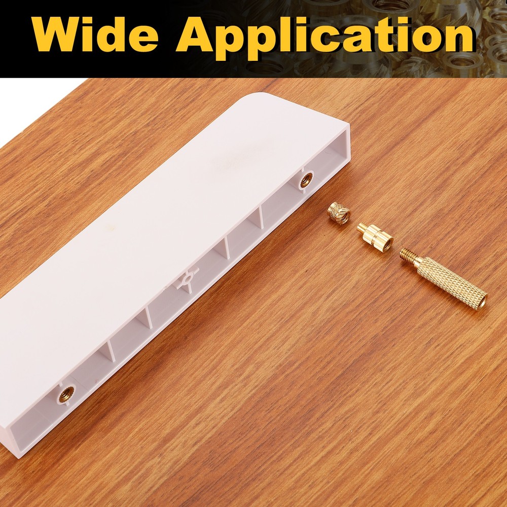 100pcs M4 M5 M6 Metric Threaded Inserts with Heat Set Insert Tips