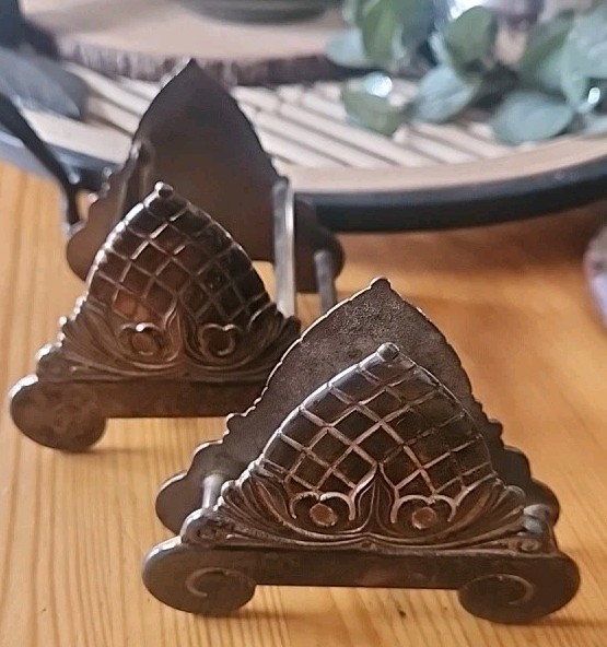 Vintage Sheffield Napkin Holder & Knife Rests Silverplate Italy Set