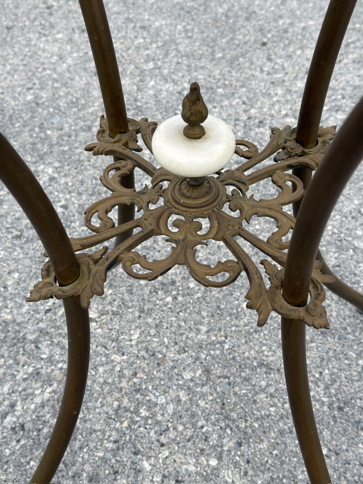 antique victorian bronze ornate marble top plant fern stand pedestal 1890