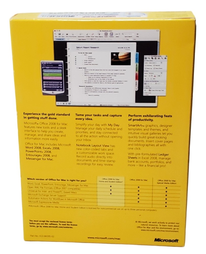 Microsoft Office Mac 2008 with Microsoft Expression Media